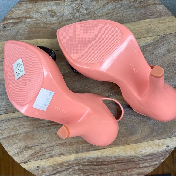 SOLD l Vivienne Westwood Anglomania Novelty Jelly Heart Peep Toe Pinup Heels - Picture 10 of 15